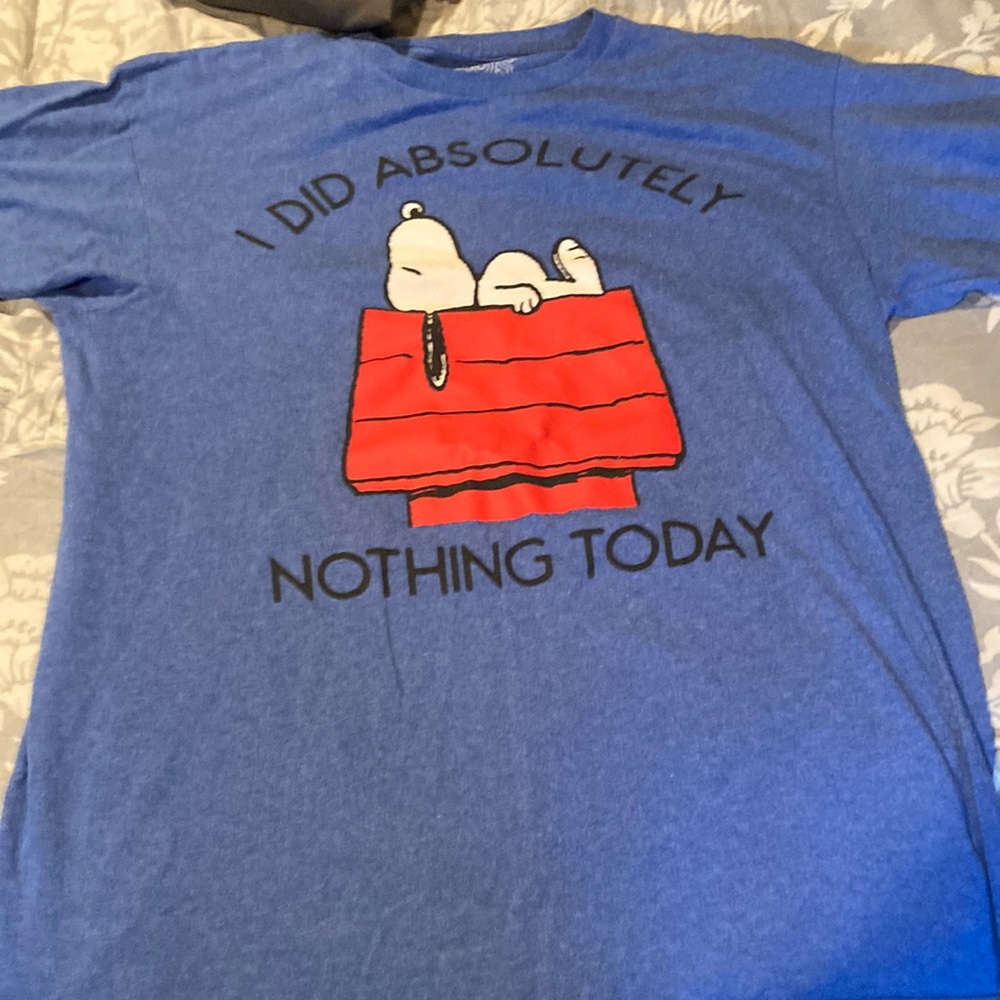Peanuts Snoopy I did absolutely nothing today Size Medium for Men